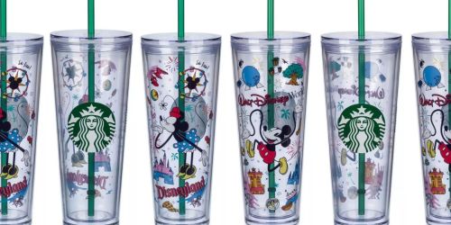 New Disney Starbucks Reusable Cups to Buy Online  (+ Save 10¢ By Using Them!)
