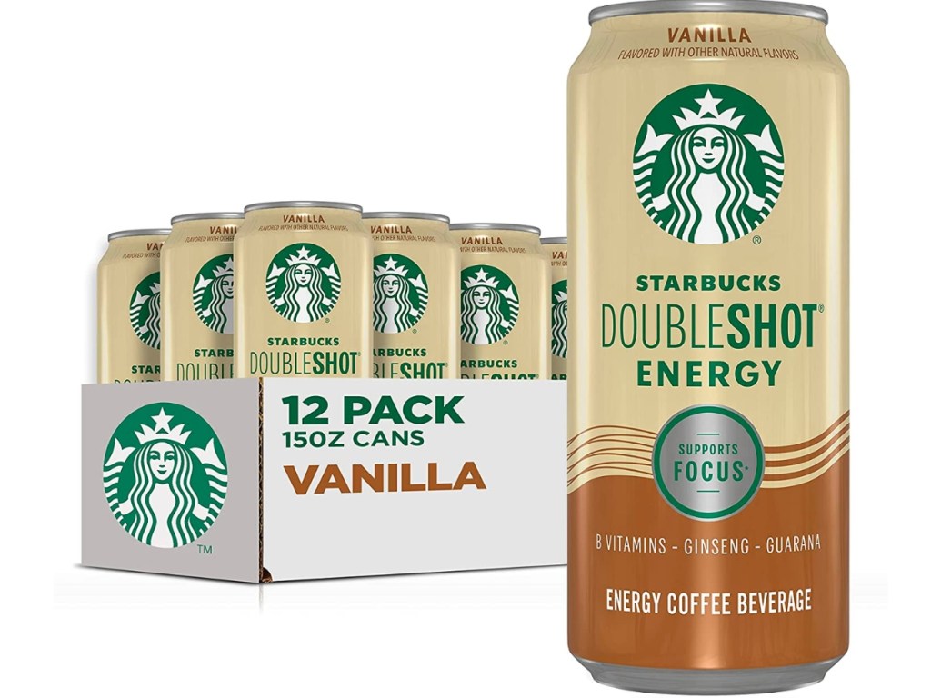 Starbucks Doubleshot Espresso Coffee 15oz 12-Pack, Vanilla