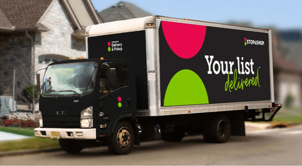This Stop and Shop Delivery Truck works for the best grocery delivery service