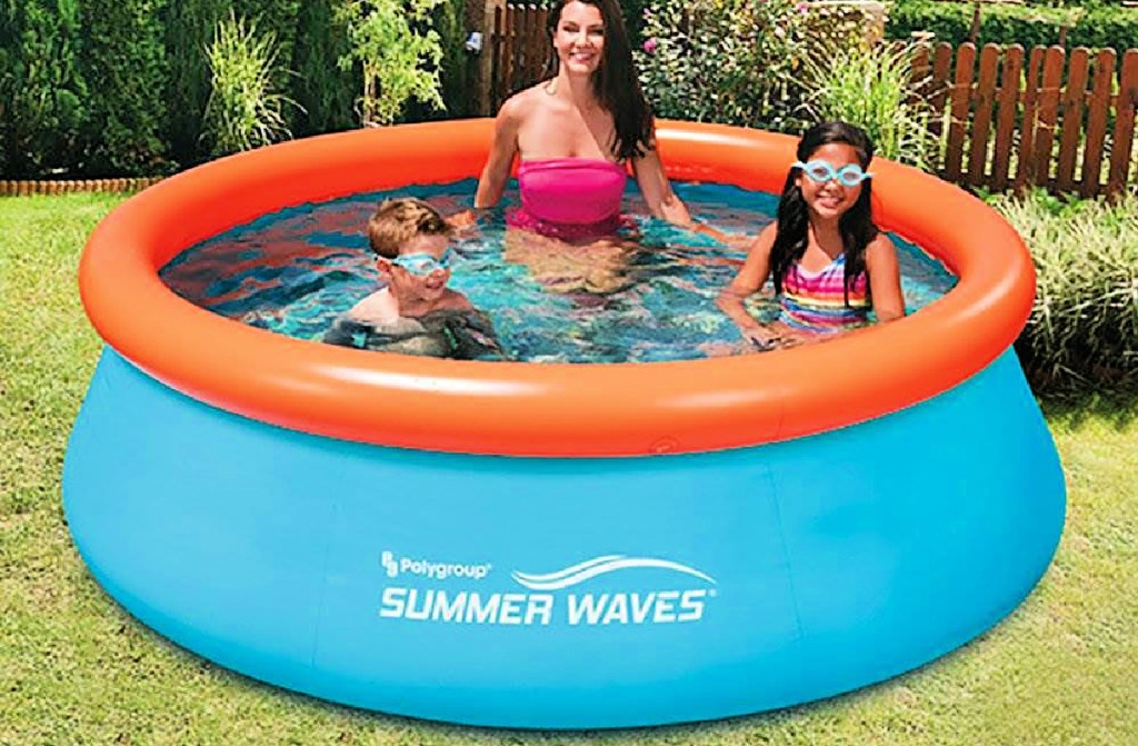Summer Waves 8ft x 30in Kiddie Inflatable Above Ground Pool