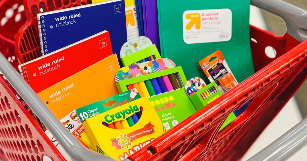 school supplies in target cart