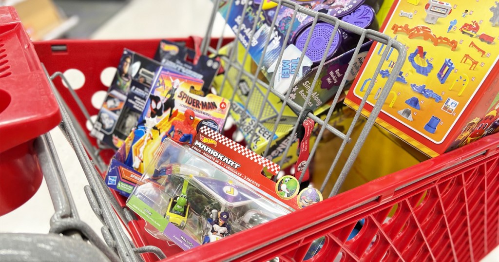 target cart full of toys