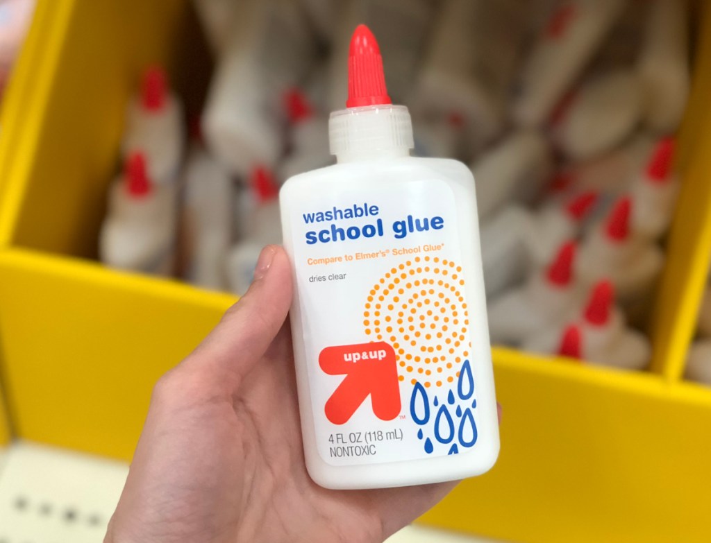 bottle of washable glue Target brand in-hand