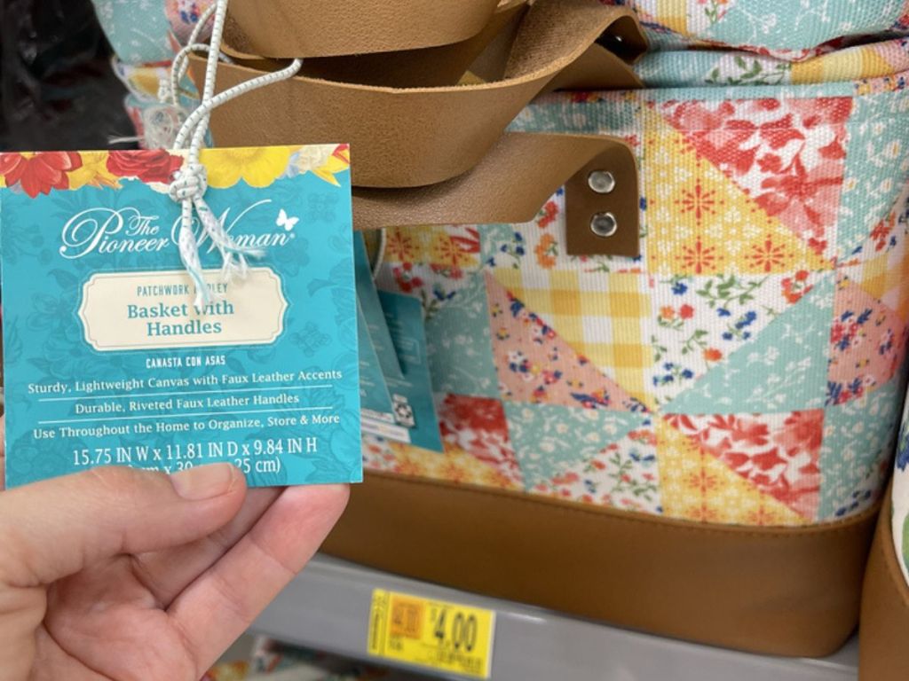 Pioneer Woman Large or 2-Pack Canvas Baskets w/ Handles Possibly Only $4 at  Walmart (Regularly $10)