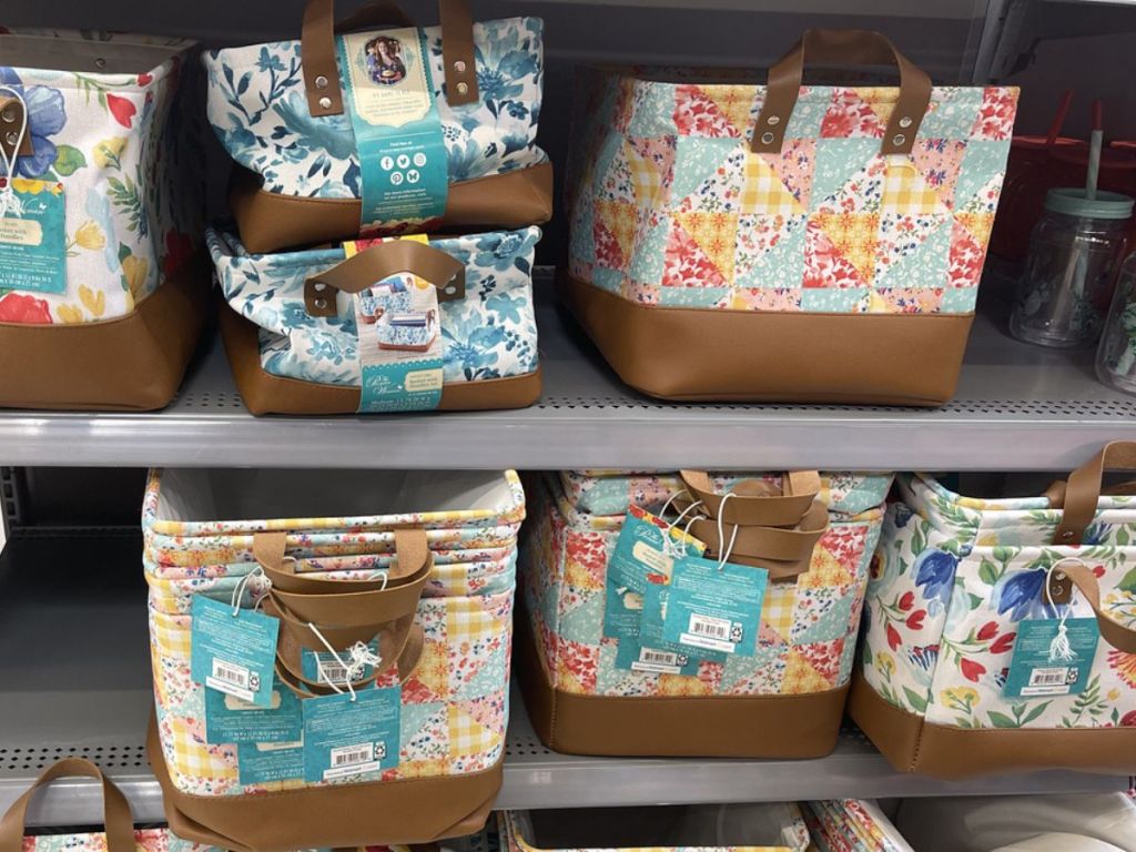Pioneer Woman Large or 2-Pack Canvas Baskets w/ Handles Possibly Only $4 at  Walmart (Regularly $10)