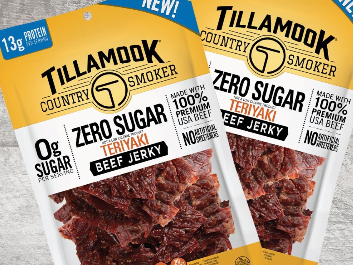 two packs of beef jerky 