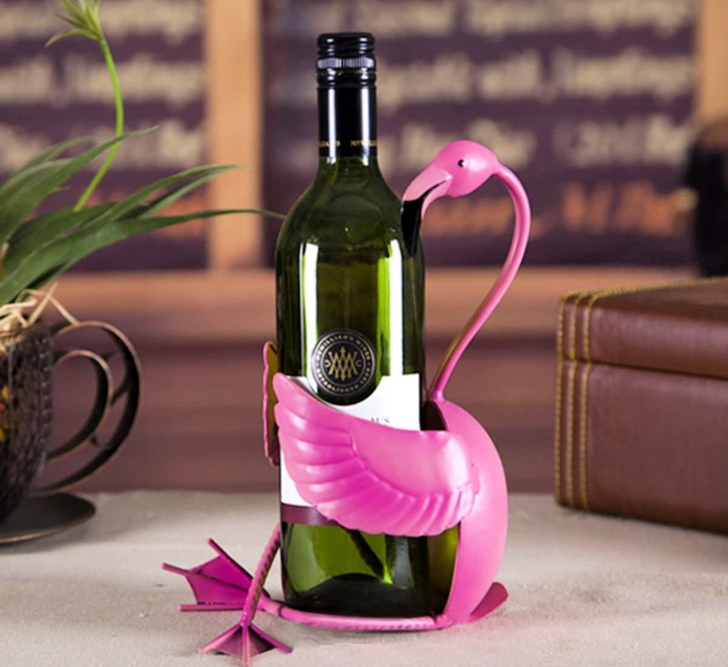 Too-arts Flamingo Wine Holder Metal Sculpture