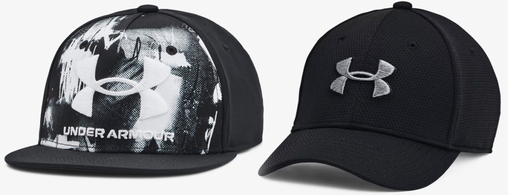 two under armour boys hats