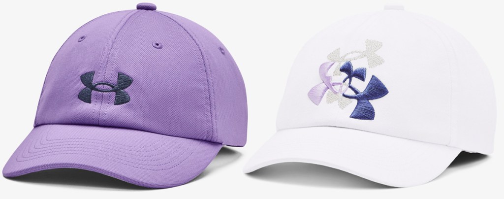 two under armour girls hats