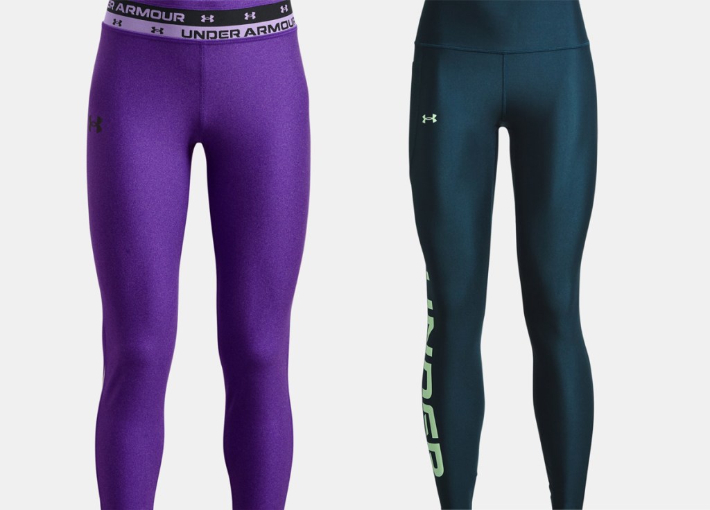 two pairs of under armour leggings