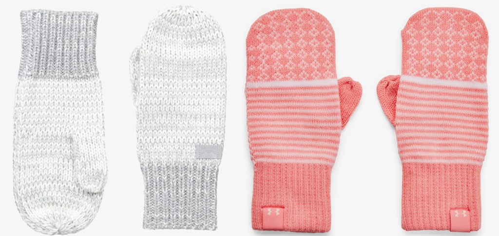 two pairs of mittens