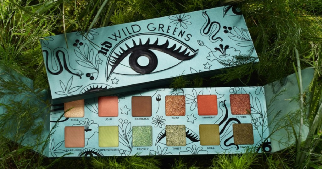 makeup palette in greenery