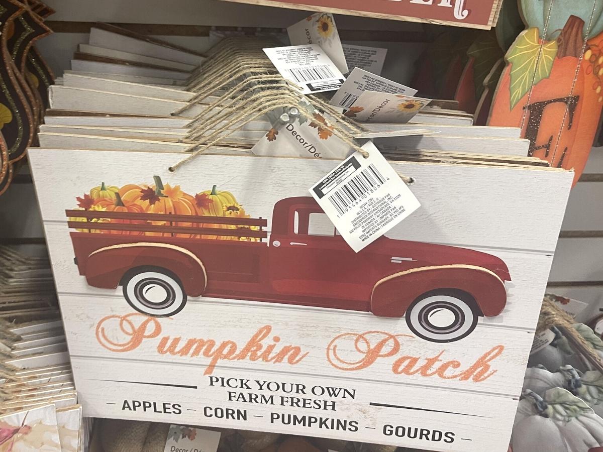 Vintage Autumn Rectangle Sign