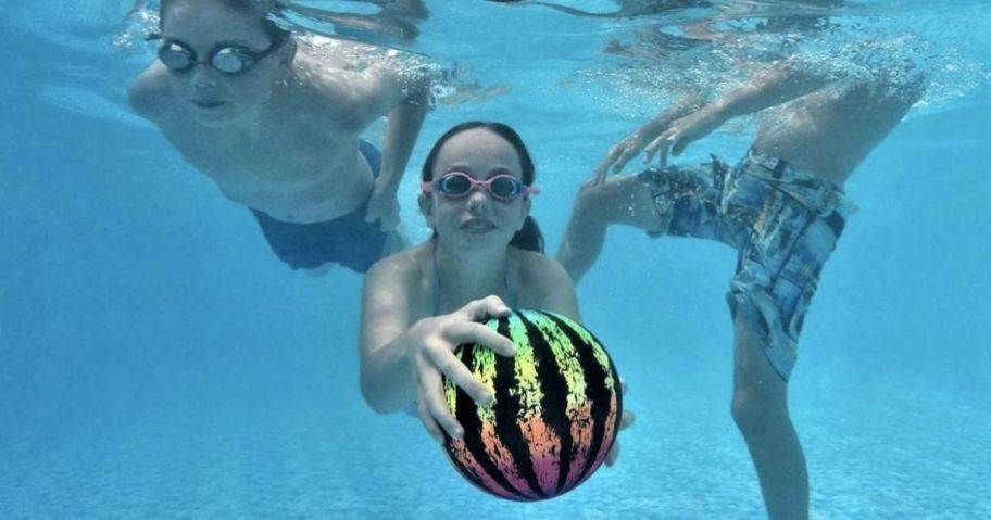 kids playing with a Watermelon Ball