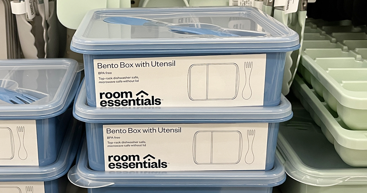 Room Essentials Bento Box w/ Utensil Just 2.40 at Target