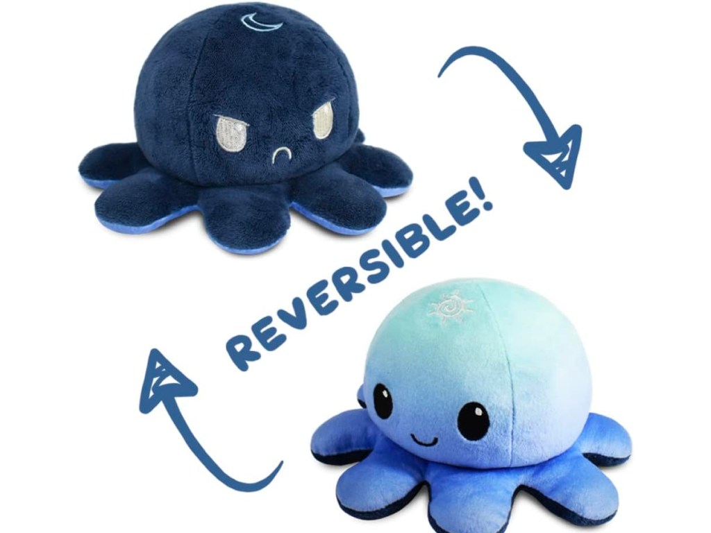 light and dark blue octopus