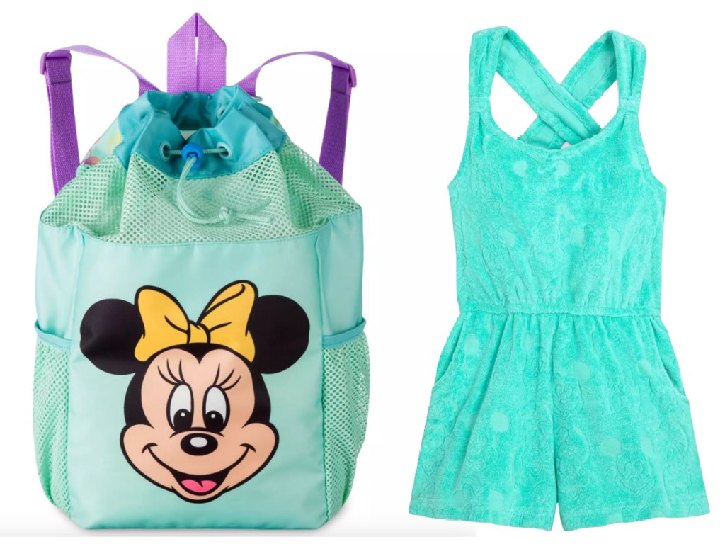 disney backpack and beach cover up