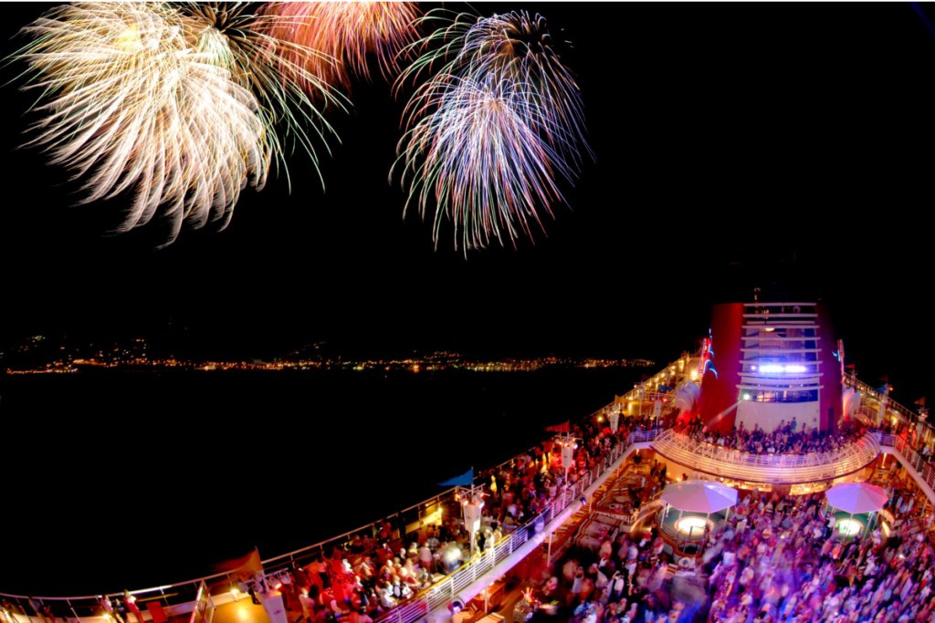 fireworks on disney cruise ship