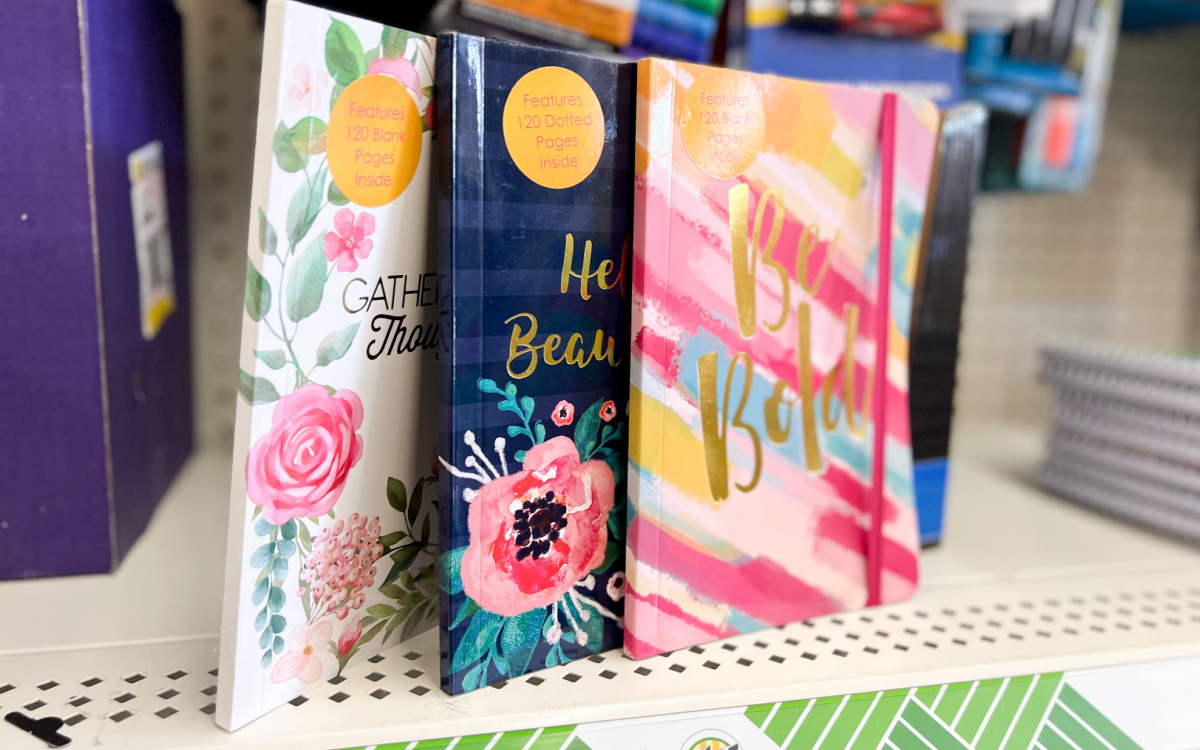 patterned notebooks at dollar tree
