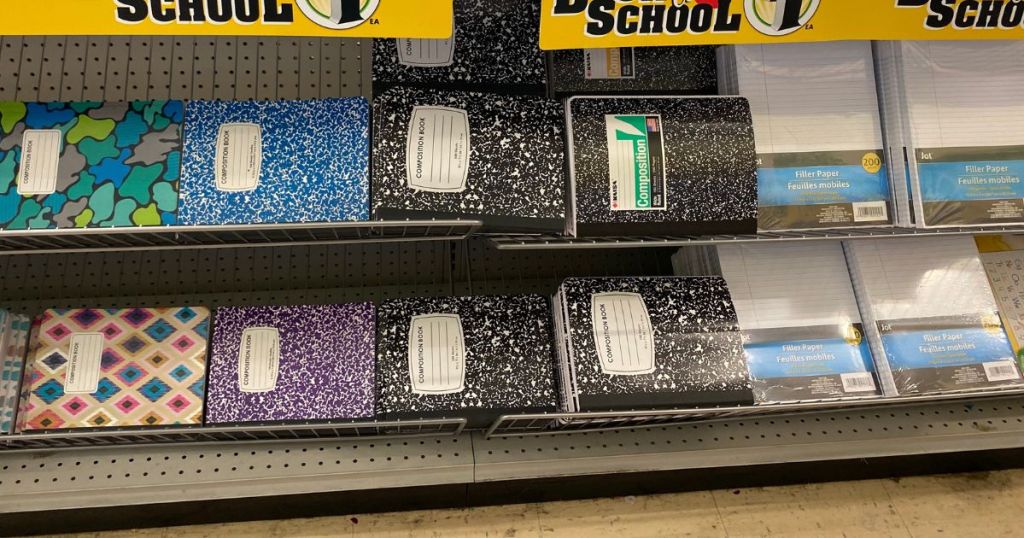 notebooks at dollar tree