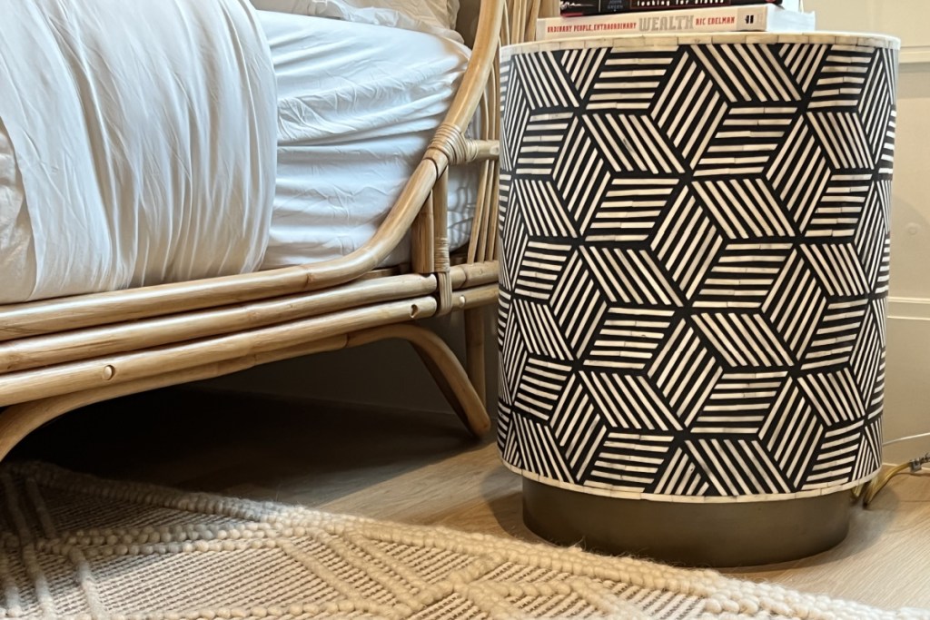 geometric round side table
