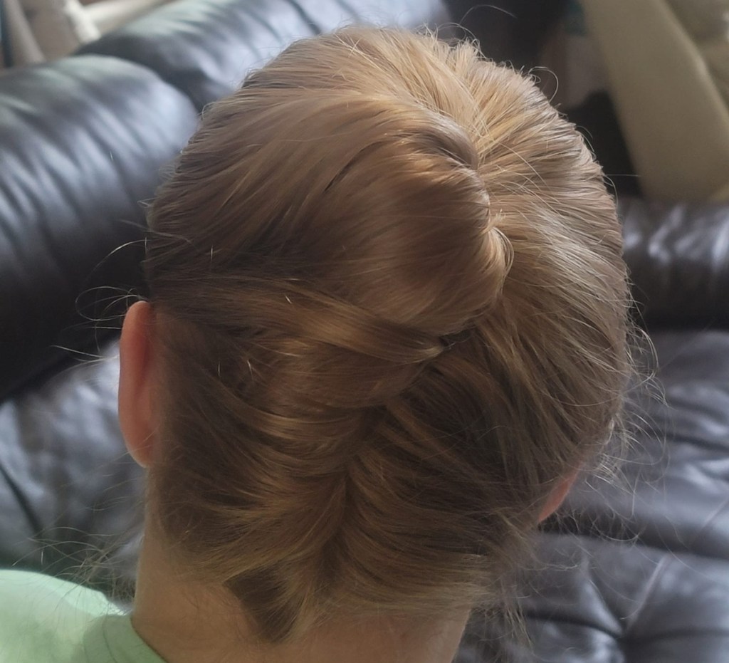 hair in a French twist