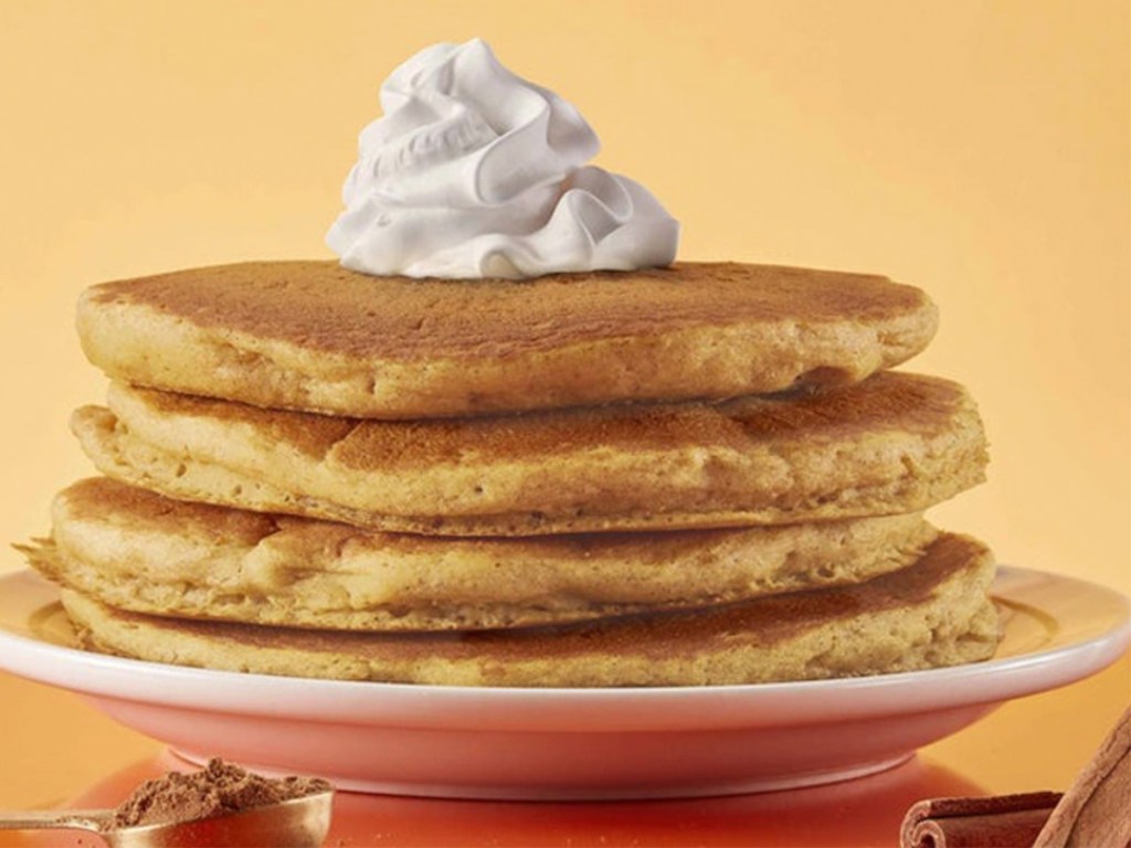 ihop pumpkin pancakes stack
