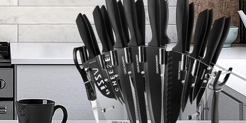 Stainless Steel Kitchen Knife Set $29 Shipped on Amazon | Includes Peeler, Scissors, & More