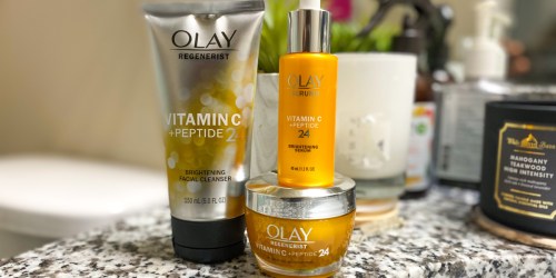 Olay Vitamin C Cleansers, Peels, Serums & More from $6 (Keep Skin Bright Through the Winter Months!)