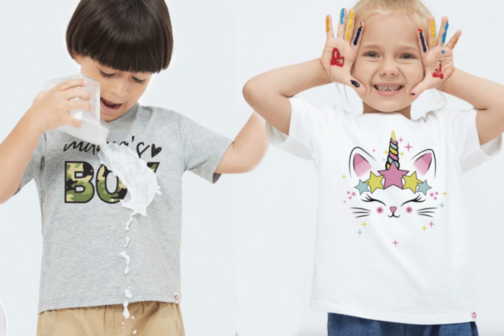 two kids graphic tees