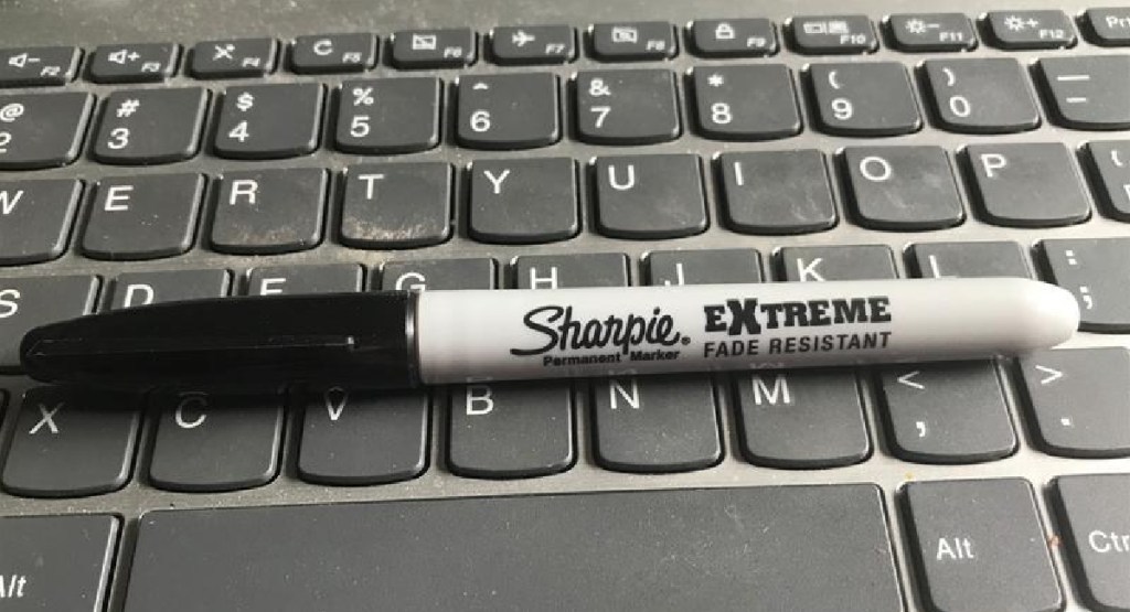 sharpie extreme on keyboard