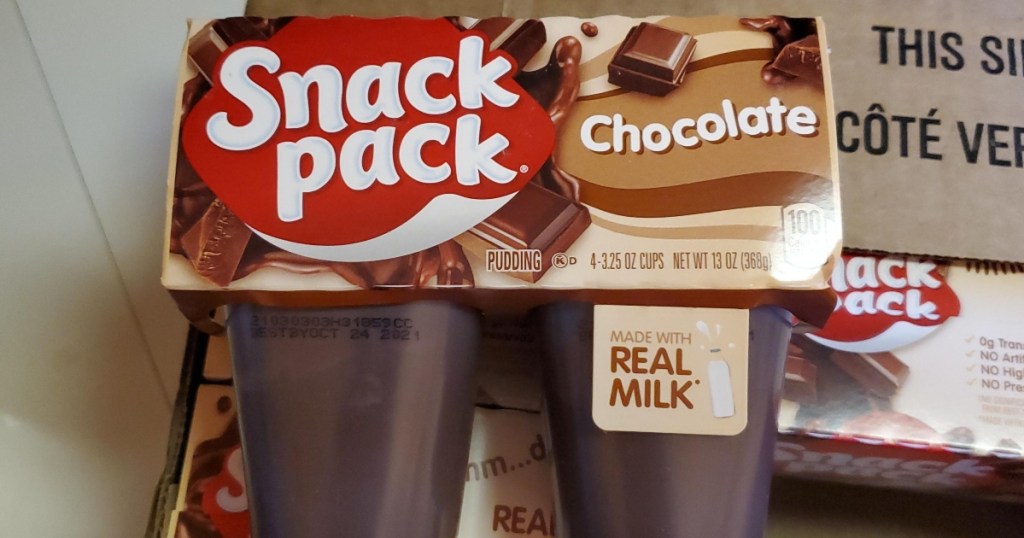 4-pack of chocolate pudding
