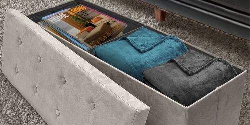 Storage Bench Ottoman Just $44.99 Shipped (Reg. $83) – 5 Color Options