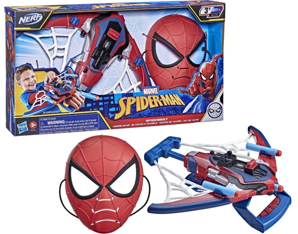 Spider-Man Spiderbolt NERF Blaster & Mask Only $14 on  | Hip2Save