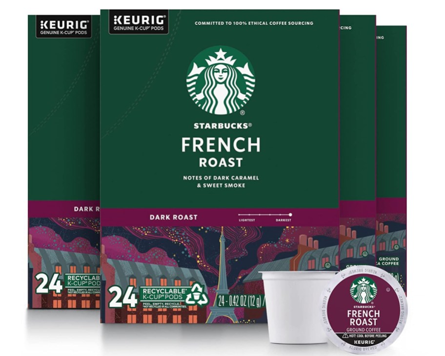french roast k cups 96 count on white background