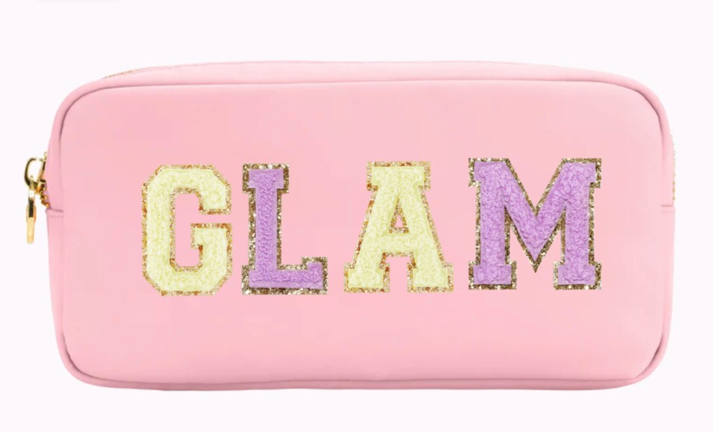 glam pink stoney clover customized pouch bag