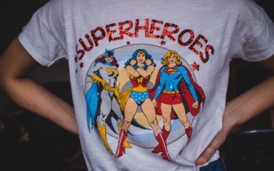person wearing a superhero shirt as the Superhero scholarship is one of the odd, funny, and unique scholarships available to college students