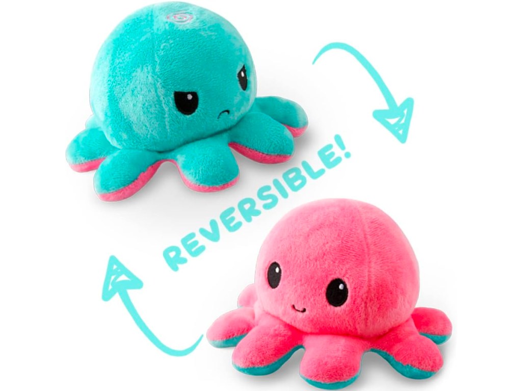 blue and pink octopus plush