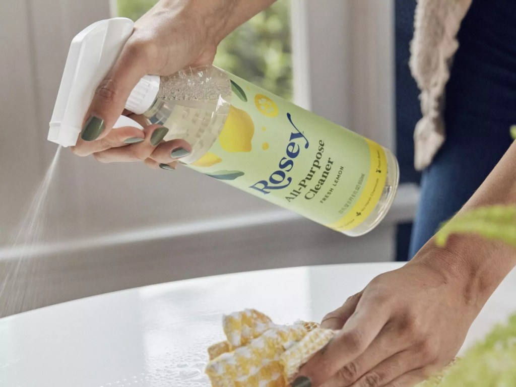 using all-purpose cleaning spray