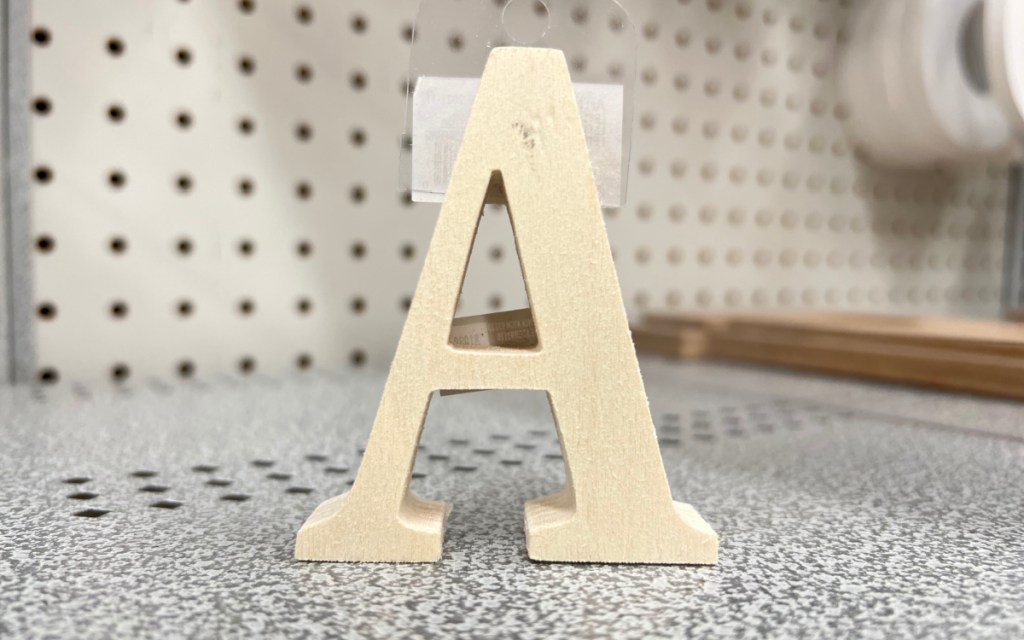 wooden letter from michaels