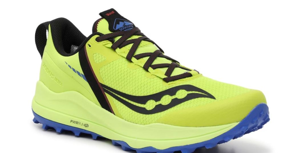 حذاء Saucony Xodus Ultra Trail للرجال باللون الأصفر