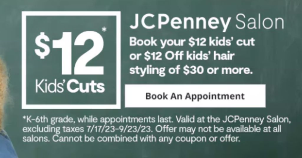 JCPenney Salon Kids Back to School Haircut for $12