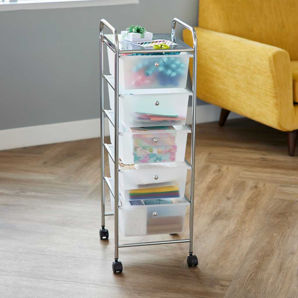 5 Drawer Rolling Cart by Simply Tidy