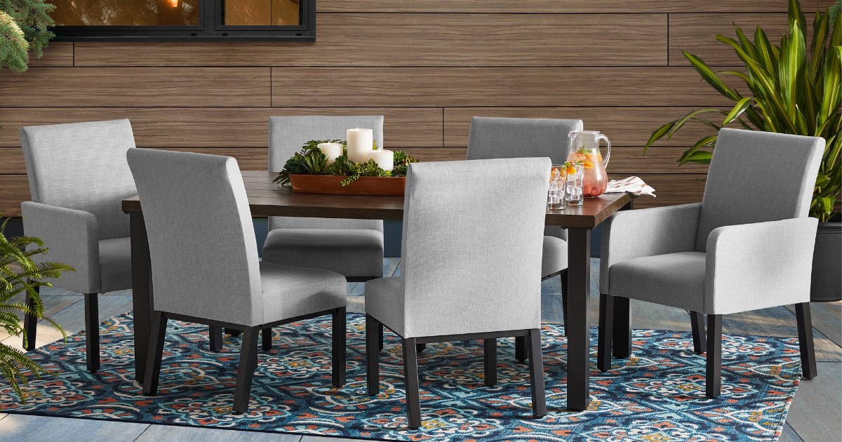 Better Homes & Gardens Ellington 7-Piece Upholstered Sling Outdoor Dining Set