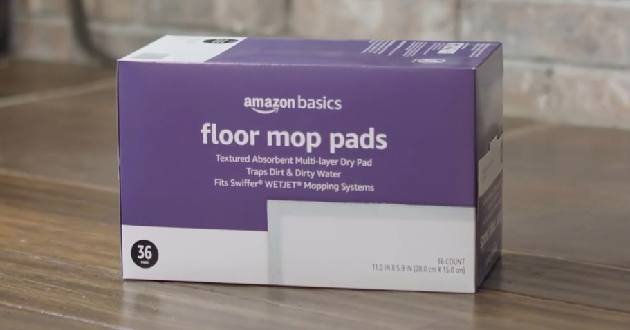 Amazon Basics Floor Mop Pads 36-Pack Only $6.97 Shipped (Reg. $14) | Works w/ Swiffer WetJet