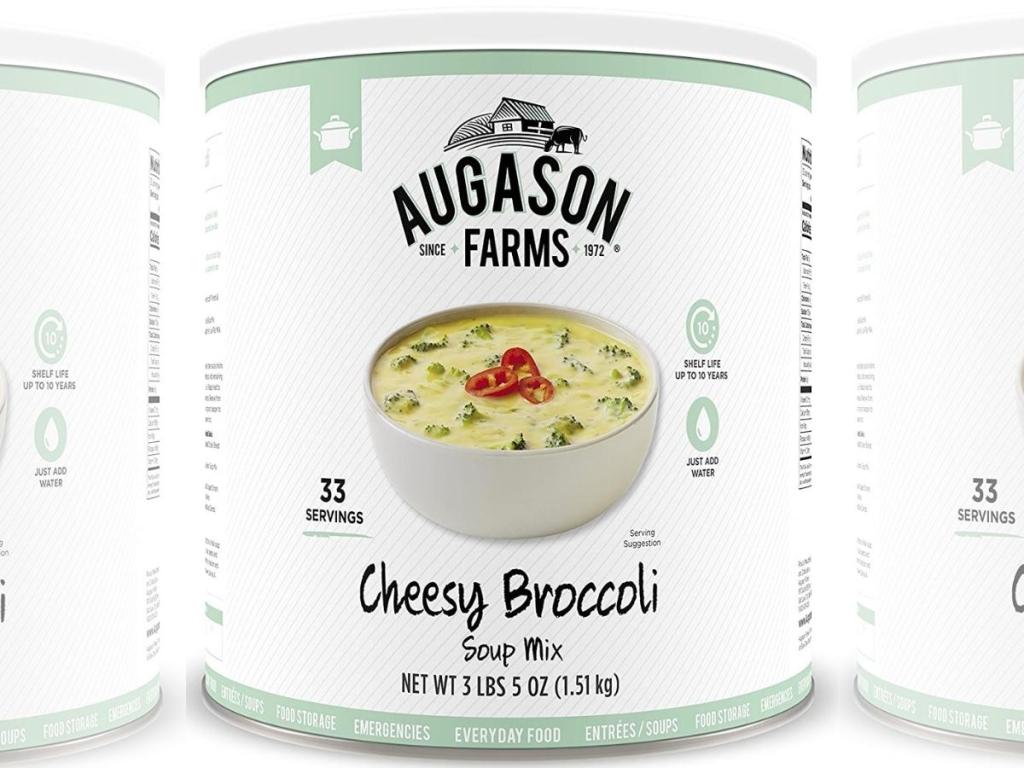 Augason Farms Cheesy Broccoli Soup Mix 3-Pound 5oz Can