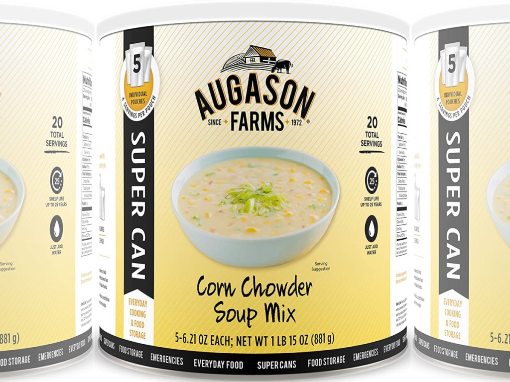 Augason Farms Corn Chowder Soup Mix 1-Pound 15-oz Can