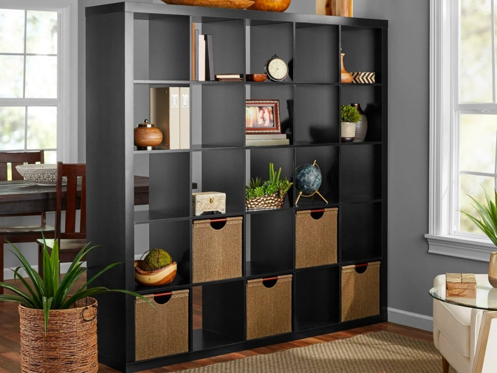 Better Homes & Gardens 25-Cube Storage Organizer in Black