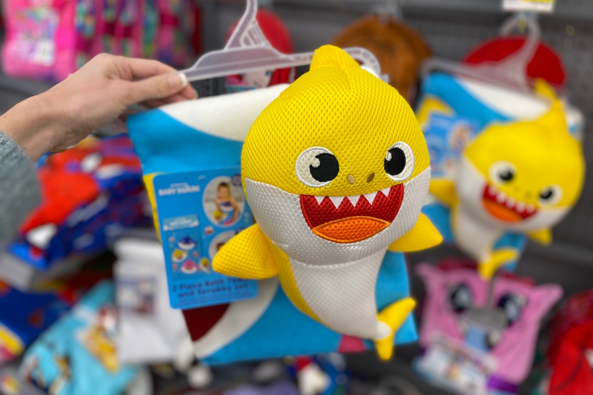 Kids Hooded Towels on Sale Baby Shark Towel & Scrubby Set Only 9.97