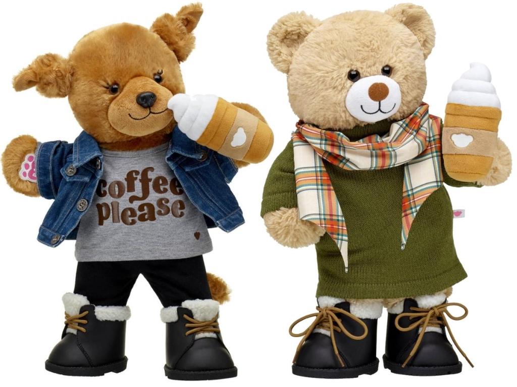 fall themed build a bear barkleigh and cuddly bear bears